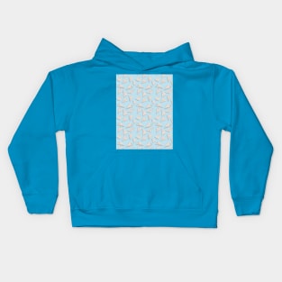 Paper Planes Pattern | White Blue Kids Hoodie